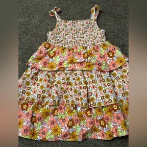 Wonder nation girls ruffle tiered floral dress